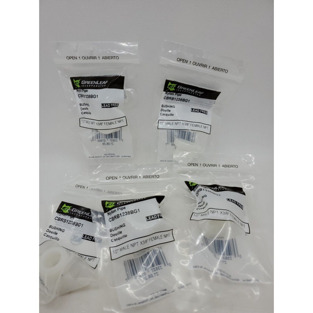 Green Leaf CBRB123BG1 Nylon Bushing 1/2 MPT x 3/8 FPT Dia. in. (Pack of 5)